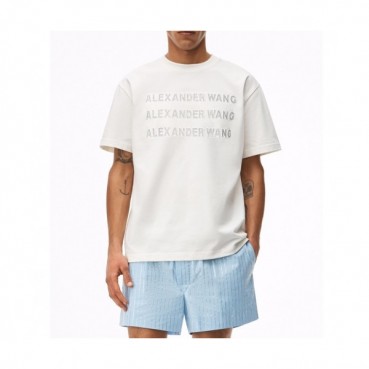 Alexsander Wang  Mm/Wm Logo Short Sleeved Tshirts White - 알렉산더왕 2021 남/녀 로고 반팔티 Alw0176x Size(s 