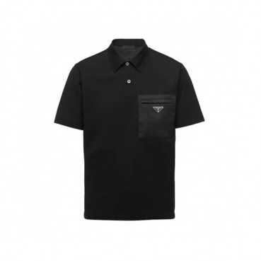 Prada  Mens Basic Logo Short Sleeved Tshirts Black - 프라다 2021 남성 베이직 로고 폴로 반팔티 Pra02298x Size(s 