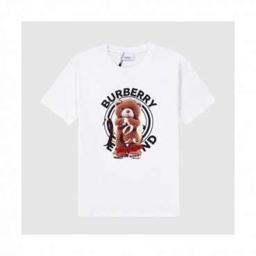 Burberry  Mm/Wm Logo Cotton Short Sleeved Tshirts White - 버버리 2021 남/녀 로고 코튼 반팔티 Bur03890x Size(xs 