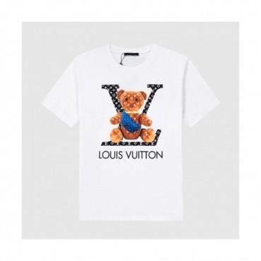 [추천템]Louis vuitton  Mm/Wm Logo Short Sleeved Tshirts White - 루이비통 2021 남/녀 로고 반팔티 Lou02961x Size(xs 