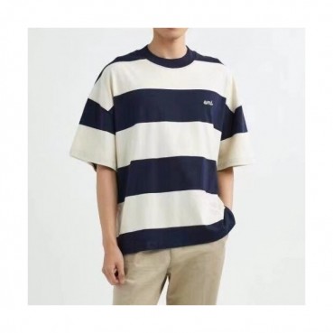 Ami Mm/Wm Casual Cotton Short Sleeved Tshirt  Navy  - 아미 2021 남/녀 로고 코튼 캐쥬얼 반팔티 Ami0138x Size(s 