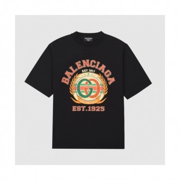Balenciaga  Mm/Wm Logo Cotton Short Sleeved Tshirts Black - 발렌시아가 2021 남/녀 로고 코튼 반팔티 Bal01075x Size(xs 