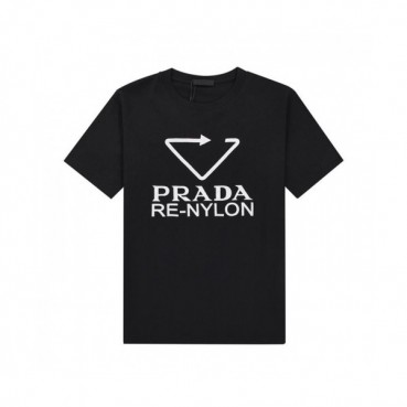 Prada  Mens Basic Logo Short Sleeved Tshirts Black - 프라다 2021 남성 베이직 로고 폴로 반팔티 Pra02296x Size(s 