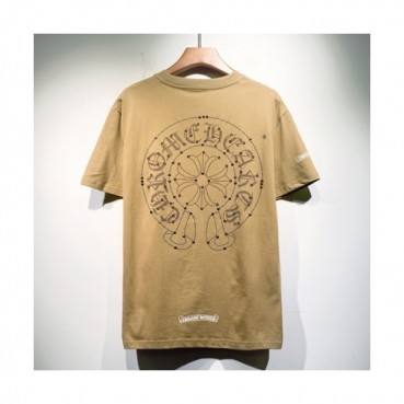 Chrome hearts  Mens Logo Casual Short Sleeved Tshirts Camel - 크롬하츠 2021 남성 로고 캐쥬얼 반팔티 Chr0368x Size(s 