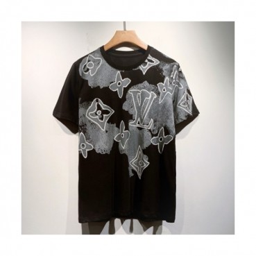 Louis vuitton  Mm/Wm Logo Short Sleeved Tshirts Black - 루이비통 2021 남/녀 로고 반팔티 Lou02956x Size(s 