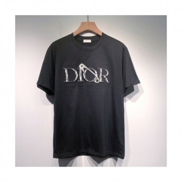 Dior  Mm/Wm Casual Crew-neck Short Sleeved Tshirts Black 