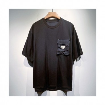 Prada  Mens Basic Logo Short Sleeved Tshirts Black - 프라다 2021 남성 베이직 로고 폴로 반팔티 Pra02294x Size(s 