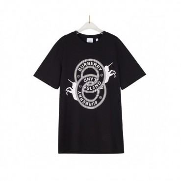 Burberry  Mens Logo Cotton Short Sleeved Tshirts Black - 버버리 2021 남성 로고 코튼 반팔티 Bur03886x Size(xs 