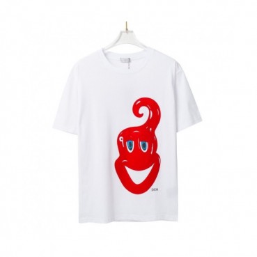 Dior  Mm/Wm Casual Crew-neck Short Sleeved Tshirts White 