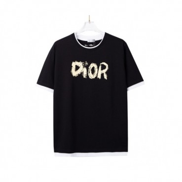 Dior  Mm/Wm Casual Crew-neck Short Sleeved Tshirts Black 