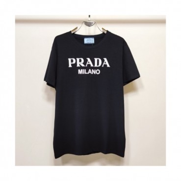 Prada  Mens Basic Logo Short Sleeved Tshirts Black - 프라다 2021 남성 베이직 로고 폴로 반팔티 Pra02290x Size(s 