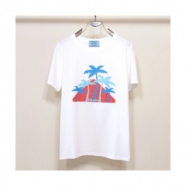 Prada  Mens Basic Logo Short Sleeved Tshirts White - 프라다 2021 남성 베이직 로고 폴로 반팔티 Pra02288x Size(s 
