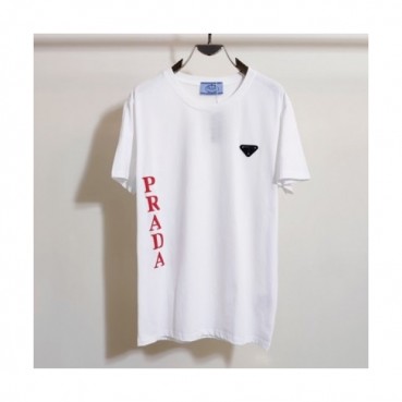 Prada  Mens Basic Logo Short Sleeved Tshirts White - 프라다 2021 남성 베이직 로고 폴로 반팔티 Pra02287x Size(s 