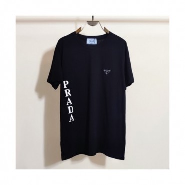 Prada  Mens Basic Logo Short Sleeved Tshirts Black - 프라다 2021 남성 베이직 로고 폴로 반팔티 Pra02286x Size(s 