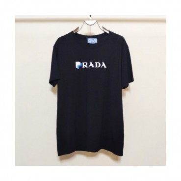 Prada  Mens Basic Logo Short Sleeved Tshirts Black - 프라다 2021 남성 베이직 로고 폴로 반팔티 Pra02283x Size(s 