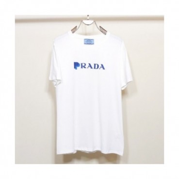 Prada  Mens Basic Logo Short Sleeved Tshirts White - 프라다 2021 남성 베이직 로고 폴로 반팔티 Pra02282x Size(s 
