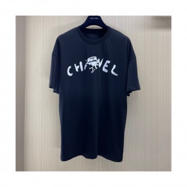 Chanel  Mm/Wm 'CC' Logo Cotton Short Sleeved Tshirts Black - 샤넬 2021 남/녀 'CC'로고 코튼 반팔티 Cnl0704x Size(s 