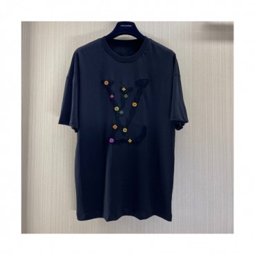 Louis vuitton  Mm/Wm Logo Short Sleeved Tshirts Black - 루이비통 2021 남/녀 로고 반팔티 Lou02947x Size(s 