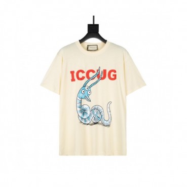 Gucci  Mm/Wm Logo Short Sleeved Tshirts Ivory - 구찌 2021 남/녀 로고 반팔티 Guc03768x Size(xs 