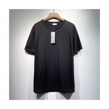 Dior  Mm/Wm Casual Crew-neck Short Sleeved Tshirts Black 