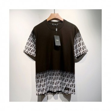 Fendi  Mens Logo Casual Short Sleeved Tshirts Black - 펜디 2021 남성 로고 캐쥬얼 코튼 반팔티 Fen0982x Size(s 