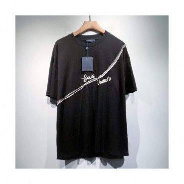 Louis vuitton  Mm/Wm Logo Short Sleeved Tshirts Black - 루이비통 2021 남/녀 로고 반팔티 Lou02918x Size(s 