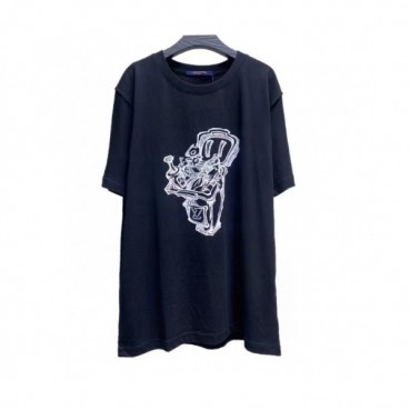 Louis vuitton  Mm/Wm Logo Short Sleeved Tshirts Black - 루이비통 2021 남/녀 로고 반팔티 Lou02913x Size(s 