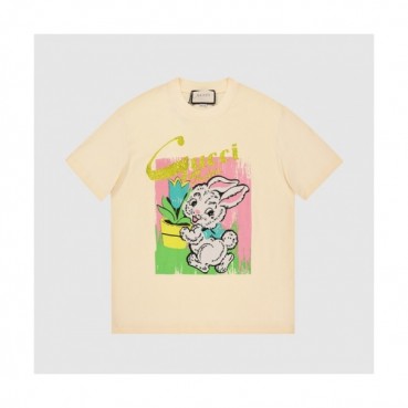 Gucci  Mm/Wm Logo Short Sleeved Tshirts Ivory - 구찌 2021 남/녀 로고 반팔티 Guc03760x Size(s 