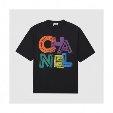 Chanel  Mm/Wm 'CC' Logo Cotton Short Sleeved Tshirts Black - 샤넬 2021 남/녀 'CC'로고 코튼 반팔티 Cnl0699x Size(xs 