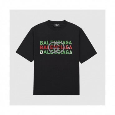 Balenciaga  Mm/Wm Logo Cotton Short Sleeved Tshirts Black - 발렌시아가 2021 남/녀 로고 코튼 반팔티 Bal01070x Size(xs 