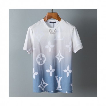 Louis vuitton  Mm/Wm Logo Short Sleeved Tshirts Blue - 루이비통 2021 남/녀 로고 반팔티 Lou02902x Size(m 