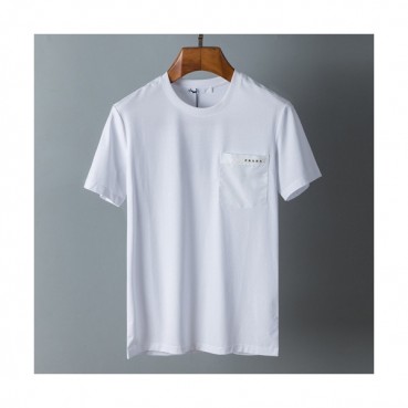 Prada  Mens Basic Logo Short Sleeved Tshirts White - 프라다 2021 남성 베이직 로고 폴로 반팔티 Pra02277x Size(m 