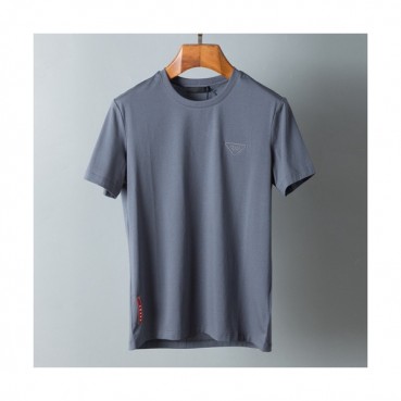 Prada  Mens Basic Logo Short Sleeved Tshirts Gray - 프라다 2021 남성 베이직 로고 폴로 반팔티 Pra02275x Size(m 