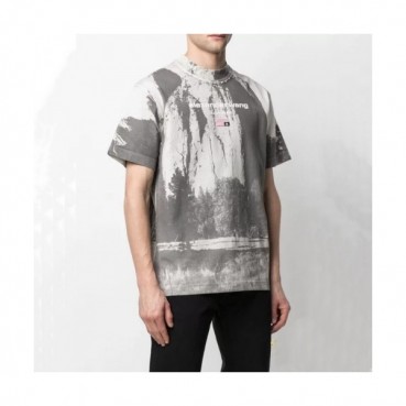 Alexsander Wang  Mm/Wm Logo Short Sleeved Tshirts Gray - 알렉산더왕 2021 남/녀 로고 반팔티 Alw0153x Size(s 