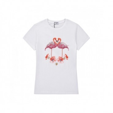 Chanel  Womens 'CC' Logo Cotton Short Sleeved Tshirts White - 샤넬 2021 여성 'CC'로고 코튼 반팔티 Cnl0696x Size(s 