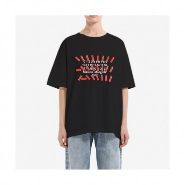 [인기템]Maison margiela  Mm/Wm Deserve Printing Cotton Short Sleeved Tshirts Black - 메종 마르지엘라 2021 남/녀 프린팅 코튼 반팔티 Mai0046x Size(s 
