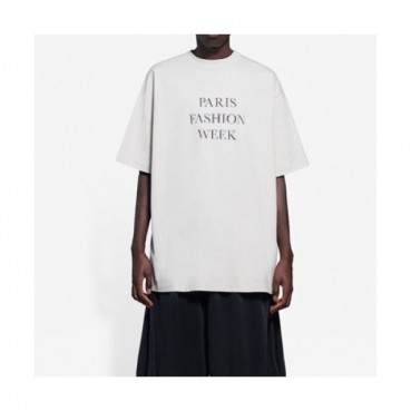 Balenciaga  Mm/Wm Logo Cotton Short Sleeved Tshirts Beige - 발렌시아가 2021 남/녀 로고 코튼 반팔티 Bal01065x Size(xs 
