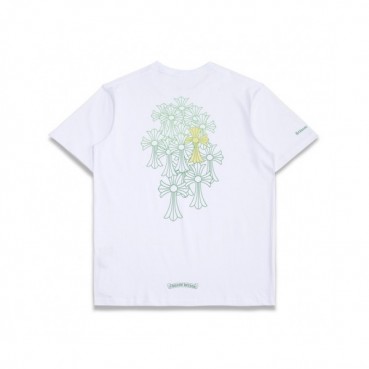 [트렌디]Chrome hearts  Mens Logo Casual Short Sleeved Tshirts White - 크롬하츠 2021 남성 로고 캐쥬얼 반팔티 Chr0362x Size(s 