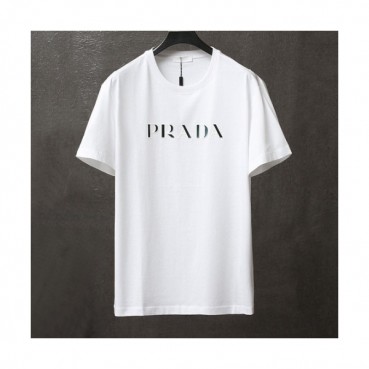 Prada  Mens Basic Logo Short Sleeved Tshirts White - 프라다 2021 남성 베이직 로고 폴로 반팔티 Pra02271x Size(s 