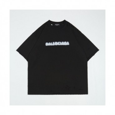 Balenciaga  Mm/Wm Logo Cotton Short Sleeved Tshirts Black - 발렌시아가 2021 남/녀 로고 코튼 반팔티 Bal01060x Size(xs 