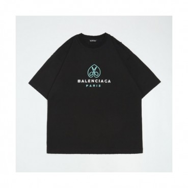Balenciaga  Mm/Wm Logo Cotton Short Sleeved Tshirts Black - 발렌시아가 2021 남/녀 로고 코튼 반팔티 Bal01058x Size(xs 