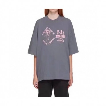 Palm Angels  Mm/Wm Logo Cotton Short Sleeved Tshirts Gray - 팜 엔젤스 2021 남/녀 로고 코튼 반팔티셔츠 Pam0291x.Size(s 