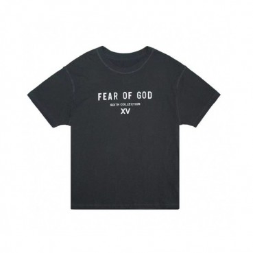 Fear of god  Mm/Wm Minimal Cotton Short Sleeved Tshirts Black - 피어오브갓 2021 남/녀 미니멀 코튼 반팔티 Fea0283x Size(s 