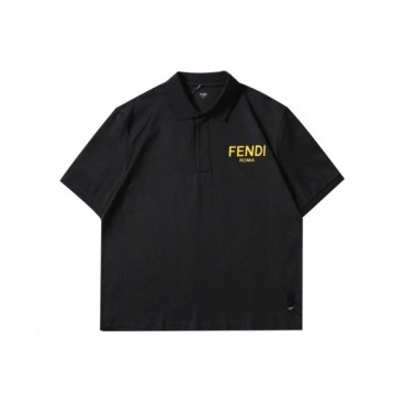 Fendi  Mens Logo Casual Short Sleeved Tshirts Black - 펜디 2021 남성 로고 캐쥬얼 코튼 반팔티 Fen0972x Size(s 