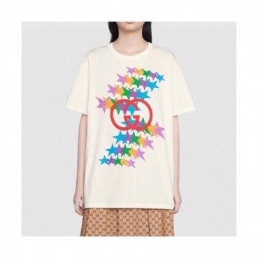 [트렌디]Gucci  Mm/Wm Logo Short Sleeved Tshirts Ivory - 구찌 2021 남/녀 로고 반팔티 Guc03745x Size(xs 