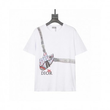 Dior  Mm/Wm Casual Crew-neck Short Sleeved Tshirts White 