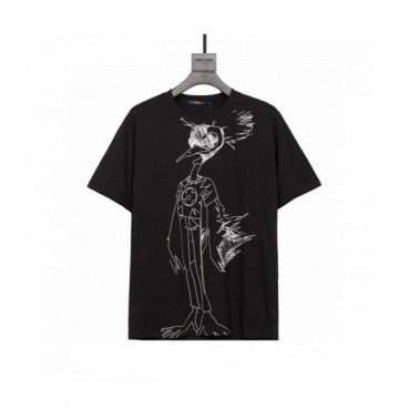 Louis vuitton  Mm/Wm Logo Short Sleeved Tshirts Black - 루이비통 2021 남/녀 로고 반팔티 Lou02895x Size(xs 