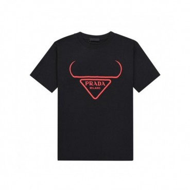 Prada  Mens Basic Logo Short Sleeved Tshirts Black - 프라다 2021 남성 베이직 로고 폴로 반팔티 Pra02268x Size(xs 