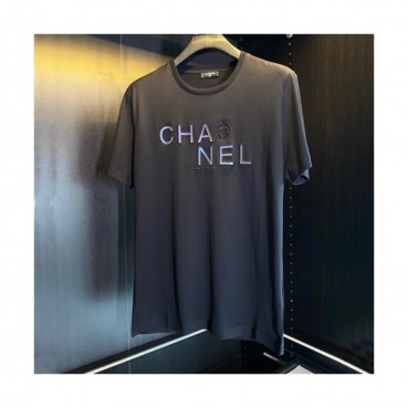 Chanel  Mm/Wm 'CC' Logo Cotton Short Sleeved Tshirts Black - 샤넬 2021 남/녀 'CC'로고 코튼 반팔티 Cnl0688x Size(m 