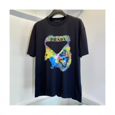 Prada  Mens Basic Logo Short Sleeved Tshirts Black - 프라다 2021 남성 베이직 로고 폴로 반팔티 Pra02267x Size(m 